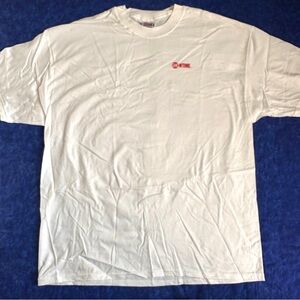 Vintage 90s Y2K Hanes Beefy Men’s XL “Showtime” T-Shirt White NEW NOS Cotton